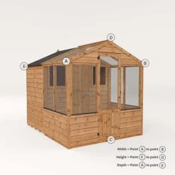 Waltons 8 X 6 Wooden Greenhouse And Garden Shiplap Storage Shed Combi 26 Waltons 8 X 6 Wooden Greenhouse And Garden Shiplap Storage Shed Combi -EcoFlora Sales Shop 004 001 0024
