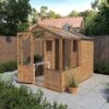 Waltons 8 X 6 Wooden Greenhouse And Garden Shiplap Storage Shed Combi -EcoFlora Sales Shop 004 001 00242012