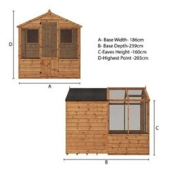 Waltons 8 X 6 Wooden Greenhouse And Garden Shiplap Storage Shed Combi 27 Waltons 8 X 6 Wooden Greenhouse And Garden Shiplap Storage Shed Combi -EcoFlora Sales Shop 004 001 00242013