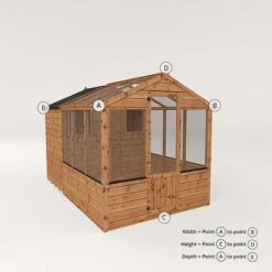 Waltons 10 X 6 Wooden Greenhouse And Garden Shiplap Storage Shed Combi 31 Waltons 10 X 6 Wooden Greenhouse And Garden Shiplap Storage Shed Combi -EcoFlora Sales Shop 004 001 0025