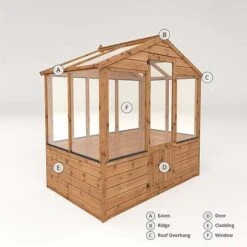 Waltons 6 X 4 Wooden Shiplap Tongue And Groove Greenhouse -EcoFlora Sales Shop 004 003 00012010