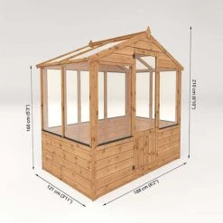 Waltons 6 X 4 Wooden Shiplap Tongue And Groove Greenhouse -EcoFlora Sales Shop 004 003 0001208