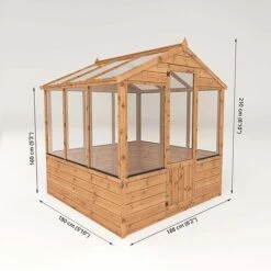 Waltons 8 X 6 Traditional Wooden Shiplap Tongue And Groove Greenhouse -EcoFlora Sales Shop 004 003 0003208