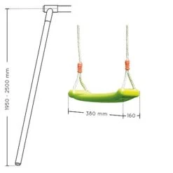 Soulet Plastic Swing Seat -EcoFlora Sales Shop 004002 VISUEL DIM PRODUIT