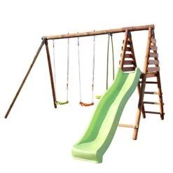 Soulet Violette Wooden Swing Set With Slide -EcoFlora Sales Shop 004506