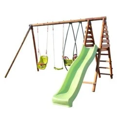 Soulet Colza Wooden Swing Set With Slide -EcoFlora Sales Shop 004510 DET 01
