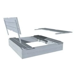 Soulet Sandpit With Folding Benches 120 X 120cm -EcoFlora Sales Shop 004527 DET 11