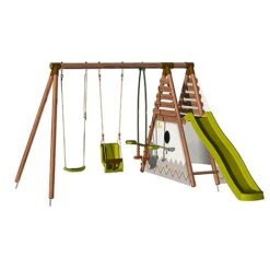 Soulet Camelia Wooden Swing Set With Slide -EcoFlora Sales Shop 004636