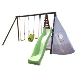 Soulet Camelia Wooden Swing Set With Slide -EcoFlora Sales Shop 004636 DET 01
