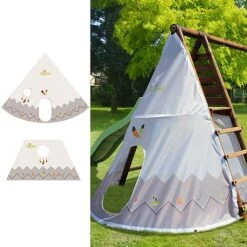 Soulet Camelia Wooden Swing Set With Slide -EcoFlora Sales Shop 004636 ZOOM 05 tipi