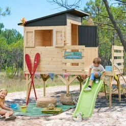 Soulet Portland Playhouse With Slide 10 X 8 -EcoFlora Sales Shop 004868 AMB 03