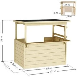 Soulet Playa Childrens Market Stall 4 X 3 -EcoFlora Sales Shop 004890 VISUEL DIM PRODUIT