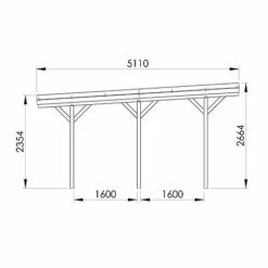 Cerland Jean Double Wooden Carport 6 X 5m 15 Cerland Jean Double Wooden Carport 6 X 5m -EcoFlora Sales Shop 004920 Carport 2 Voitures Jean Forest Style schema1