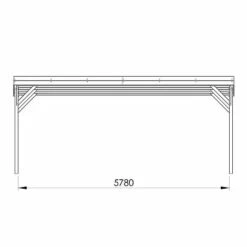 Cerland Jean Double Wooden Carport 6 X 5m 16 Cerland Jean Double Wooden Carport 6 X 5m -EcoFlora Sales Shop 004920 Carport 2 Voitures Jean Forest Style schema2