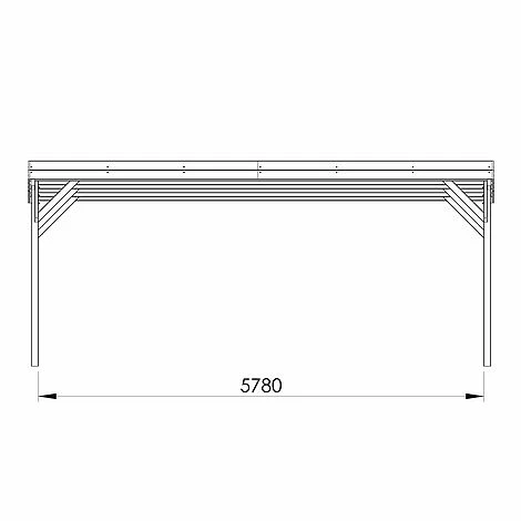 Cerland Jean Double Wooden Carport 6 X 5m 7 Cerland Jean Double Wooden Carport 6 X 5m - Image 5
