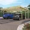 Cerland Jean Double Wooden Carport 6 X 5m 2 Cerland Jean Double Wooden Carport 6 X 5m -EcoFlora Sales Shop 004920 AMB HD