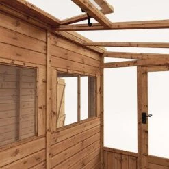 Waltons 8 X 8 Wooden Shiplap Tongue And Groove Greenhouse And Combi Garden Storage Shed -EcoFlora Sales Shop 005 0001205