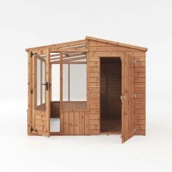 Waltons 8 X 8 Wooden Shiplap Tongue And Groove Greenhouse And Combi Garden Storage Shed -EcoFlora Sales Shop 005 0001206