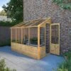 Waltons 8 X 4 Traditional Lean To Wooden Shiplap Tongue And Groove Greenhouse -EcoFlora Sales Shop 04GREENLEAN0804 V220Garden20Scene2000120small