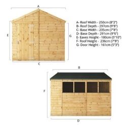 Waltons 10' X 8' Outdoor Tongue & Groove Repositionable Garden Shiplap Storage Shed -EcoFlora Sales Shop 10x8 Shiplap Apex Modular Spec Drawing