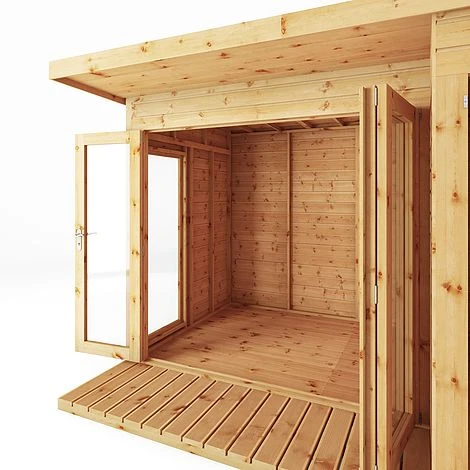 Waltons 10 X 8 Wooden Shiplap Tongue And Groove Contemporary Summerhouse With Side Shed 6 Waltons 10 X 8 Wooden Shiplap Tongue And Groove Contemporary Summerhouse With Side Shed - Image 4