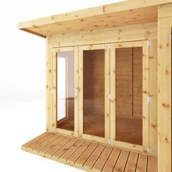 Waltons 10 X 8 Wooden Shiplap Tongue And Groove Contemporary Summerhouse With Side Shed 18 Waltons 10 X 8 Wooden Shiplap Tongue And Groove Contemporary Summerhouse With Side Shed -EcoFlora Sales Shop 20220812 SI 003 001 0022 Summerhouse DT Shiplap Pent 10x8 Shed Area Detail002