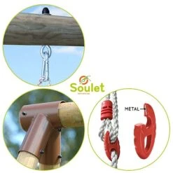 Soulet Alizee Double Wooden Swing Set -EcoFlora Sales Shop 215176 ZOOM Technique