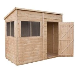 Waltons 8 X 4 Premium Shiplap Tongue And Groove Pent Roof Garden Storage Shed -EcoFlora Sales Shop 30020dpi20edits 0003 P 5029442075624 MN20copy4