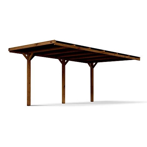 Cerland Victor Wall Mounted Wooden Carport 3 X 5m 4 Cerland Victor Wall Mounted Wooden Carport 3 X 5m - Image 2