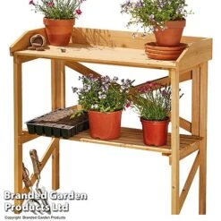 Garden Grow Wooden Two-Tier Potting Bench -EcoFlora Sales Shop BENC POTTING T41738