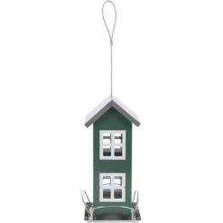 Idooka Fun House Design Bird Feeder - Feeding Station For Seeds -EcoFlora Sales Shop BIRDFEEDER.GREEN .Main
