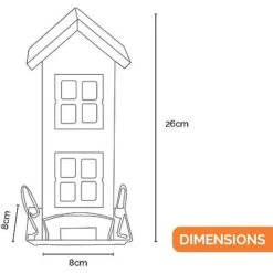 Idooka Fun House Design Bird Feeder - Feeding Station For Seeds -EcoFlora Sales Shop BIRDFEEDER.Silhouette