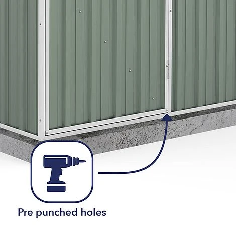 Absco Space Saver 5' X 5' Pent Roof Outdoor Metal Garden Storage Shed - 4 Colours Available 9 Absco Space Saver 5' X 5' Pent Roof Outdoor Metal Garden Storage Shed - 4 Colours Available - Image 7