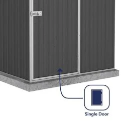 Absco Premier 5' X 5' Reverse Apex Roof Outdoor Metal Garden Storage Shed - 2 Colours Available -EcoFlora Sales Shop ESDXL20MET114 3