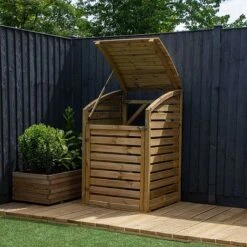 Pressure Treated 3' X 3' Bin Storage Unit -EcoFlora Sales Shop ESDXL21PT02420300dpi 5