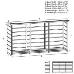 Pressure Treated 8' X 2' Budget Log Store -EcoFlora Sales Shop ESDXL21PT046 Budget20Double20Log20Store