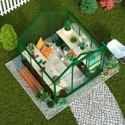 Garden Grow Traditional Greenhouse 6.2 X 6.2 X 6.6ft - Green -EcoFlora Sales Shop G0467 4