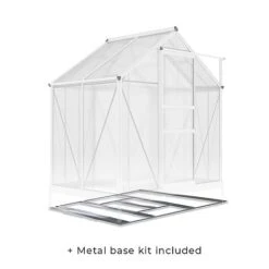 Polycarbonate Greenhouse 6x4ft With FREE Base Kit -EcoFlora Sales Shop G1001F A Aluminumbase