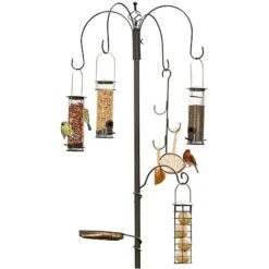 Bird Feeding Station With 4 Bird Feeders -EcoFlora Sales Shop G1357 1 2