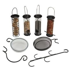 Bird Feeding Station With 4 Bird Feeders -EcoFlora Sales Shop G1357 CO 2