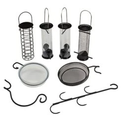 Bird Feeding Station With 4 Bird Feeders -EcoFlora Sales Shop G1357 CO