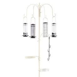 Bird Feeding Station With 4 Bird Feeders -EcoFlora Sales Shop G426120Bird20Feeding20Station20with20420Birdfeeders20Cream20CO201 2000x2000