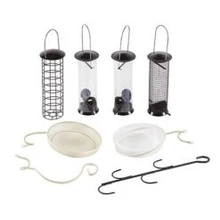 Bird Feeding Station With 4 Bird Feeders -EcoFlora Sales Shop G426120Bird20Feeding20Station20with20420Birdfeeders20Cream20CO202 2000x2000