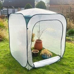 Pop-Up Poly Greenhouse Plant Cover – 1.25x1.25x1.35m H -EcoFlora Sales Shop GPP125 04201000x100020833kb