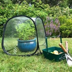 MiniPol Pop-Up Mini Greenhouse Plant Cover - 50x50x50cm -EcoFlora Sales Shop GPPOLY50 01PIC3