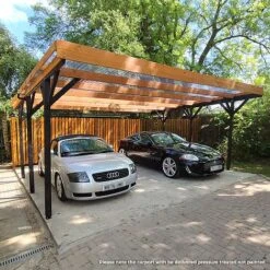 Cerland Jean Double Wooden Carport 6 X 5m 19 Cerland Jean Double Wooden Carport 6 X 5m -EcoFlora Sales Shop IMG 20230608 142910