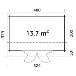 Ines 2 3m X 4.8m Summerhouse 9 Ines 2 3m X 4.8m Summerhouse -EcoFlora Sales Shop Ines20220plan