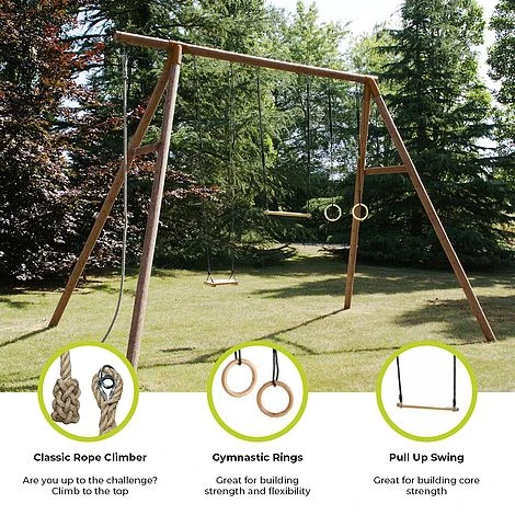 Soulet Galdar Wooden Swing Set 4 Soulet Galdar Wooden Swing Set - Image 2