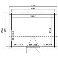 Muskham 2 Summerhouse 3m X 4m -EcoFlora Sales Shop Muskham20220plan