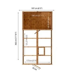 Waltons 12' X 6' Apex Greenhouse With Shed Extension 19 Waltons 12' X 6' Apex Greenhouse With Shed Extension -EcoFlora Sales Shop Product Spec Drawing and Floor Plan Template 20combi greenhouse 12x6 Floor20Plan